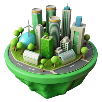 elegant vintage Sustainable Urban Development Cutout Green City png