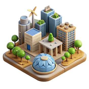 impressive artistic Sustainable Urban Development Practices Isolated Element high quality png