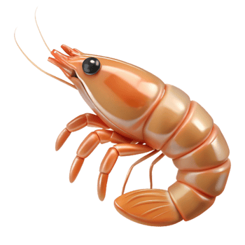 vibrant abstract Synthetically Grown Shrimp Isolated Transparent Background original png