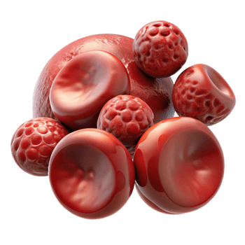 impressive traditional Synthetic Blood Cells Microscopic View Transparent Background high quality png