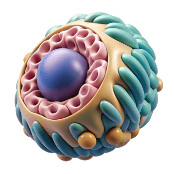 serene rustic Synthetic Cell Membrane Semi Permeable Isolated Element premium png