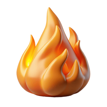 impressive vintage Synthetic Fire Isolated with Orange Flames original png
