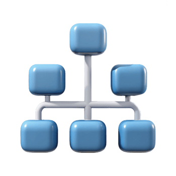magnificent abstract Tech Tree Diagram Isolated with Branching Structure high resolution png