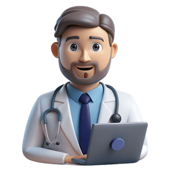 stunning traditional Telehealth Virtual Consultation Doctor on Screen Cutout detailed png