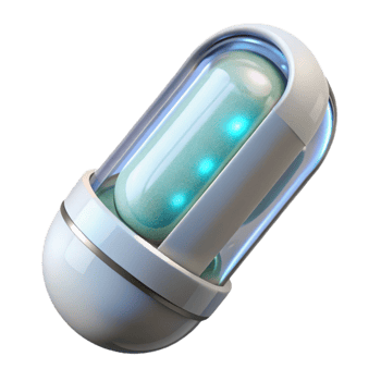 extraordinary rustic Teleportation Capsule Sleek White Design Transparent Background exclusive png