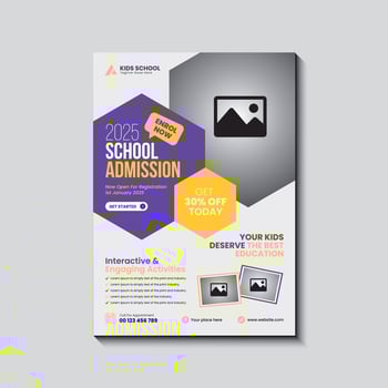 Creative School Admission Flyer Templates vector
