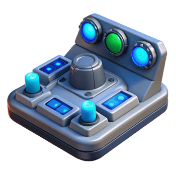 magnificent minimalist Teleportation Platform Control Panel Blue Lights Cutout Element high resolution png