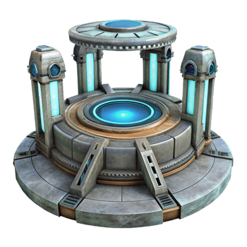 impressive abstract Teleportation Platform Futuristic Design Isolated genuine png