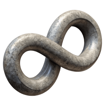 beautiful vintage Temporal Paradox Symbol Infinity Loop Isolated professional png