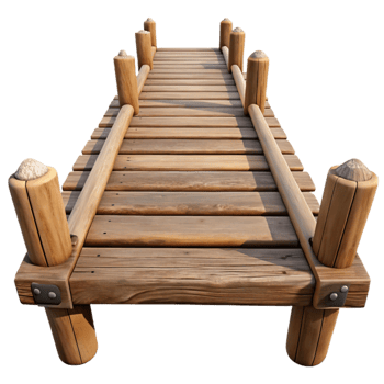 vibrant traditional Temporary Walkway Wooden Planks Transparent Background png