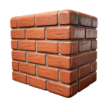 extraordinary rustic Textured Brick Wall Section Transparent Background high resolution png