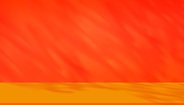 Autumn background scene with shadow leaves on orange wall,Yellow floor,Studio room with sunlight for thanksgiving,Holiday banner.Natural seasonal for fall season product design vector
