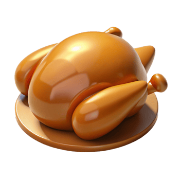 stunning rustic Thanksgiving Roasted Turkey Golden Brown Isolated Element original png