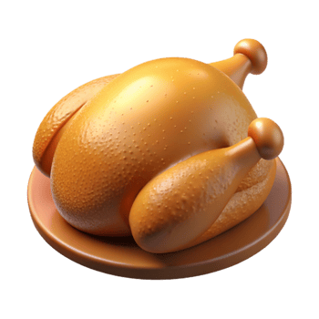 beautiful traditional Thanksgiving Roasted Turkey Golden Brown Isolated Element high resolution png