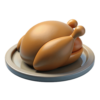 extraordinary vintage Thanksgiving Turkey Platter Side View Isolated png