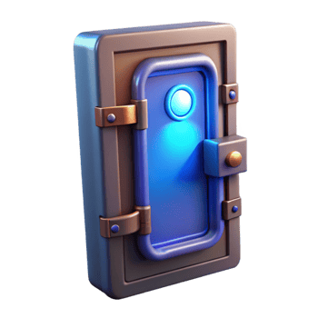 serene contemporary Time Machine Door Opening Bright Light Transparent Background genuine png