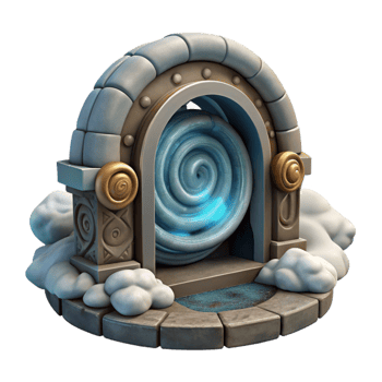 beautiful contemporary Time Machine Portal Swirling Mist Transparent Background original png