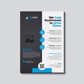 Minimalist Digital Marketing Flyer Template Design vector