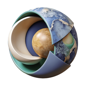 stunning creative Two Worlds Colliding Abstract Art Cutout professional png