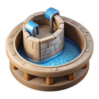 stunning rustic Underground Water Reservoir Diagram Element authentic png