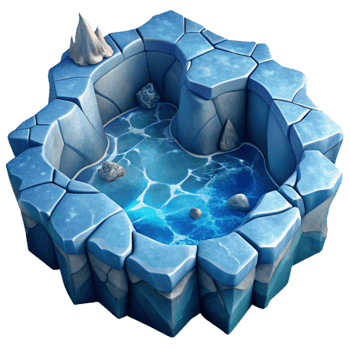 impressive vintage Underwater Scene Through Cracked Ice Cutout png