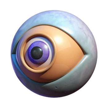 beautiful modern Unified Vision Graphic Single Eye Transparent high resolution png