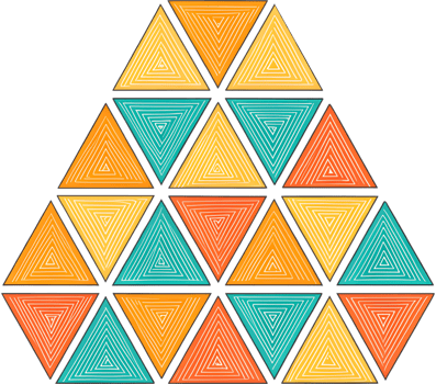 Geometric patterns with vibrant colors for modern digital art clipart. . png