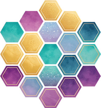 Stylish modern abstract designs in bright geometric patterns for clipart. . png