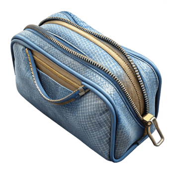 dramatic traditional Upcycled Jeans Pencil Case Zipper Detail Transparent premium png