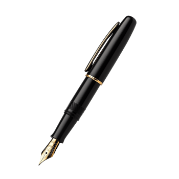 Elegant black fountain pen isolated on transparent background png