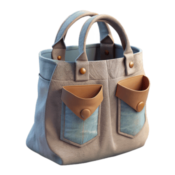 elegant traditional Upcycled Shirt Tote Bag with Pocket Detail Cutout exclusive png