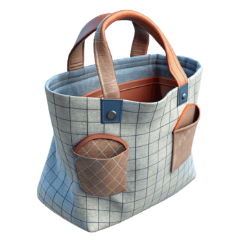 magnificent artistic Upcycled Shirt Tote Bag with Pocket Detail Cutout authentic png