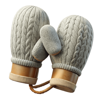 impressive contemporary Upcycled Sweater Mittens Cable Knit Pattern Transparent genuine png