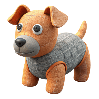wonderful vintage Upcycled Tshirt Dog Toy Isolated high quality png