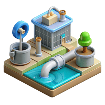 impressive abstract Urban Water Supply Network Diagram Cutout high quality png