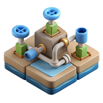 elegant abstract Urban Water Supply Network Diagram Cutout high resolution png