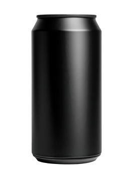 Black Aluminum Can, Cut Out png