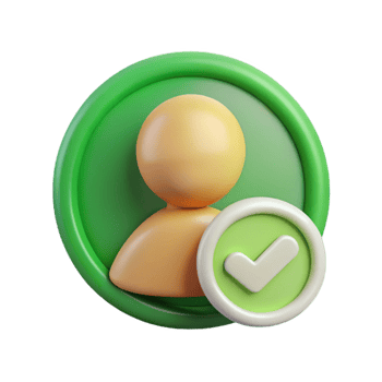 impressive rustic User Avatar Badge Icon Isolated with Green Checkmark authentic png