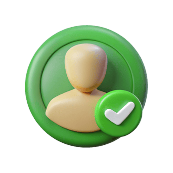 stunning classic User Avatar Badge Icon Isolated with Green Checkmark high quality png