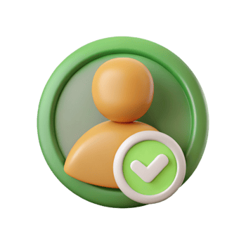stunning creative User Avatar Badge Icon Isolated with Green Checkmark png