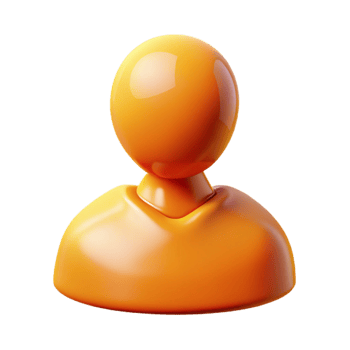beautiful creative User Profile Picture Orange Hue Transparent Background high resolution png