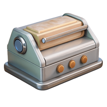 elegant artistic Vacuum Sealer Machine Front View Transparent Background exclusive png