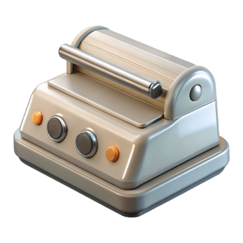 serene rustic Vacuum Sealer Machine Front View Transparent Background high resolution png