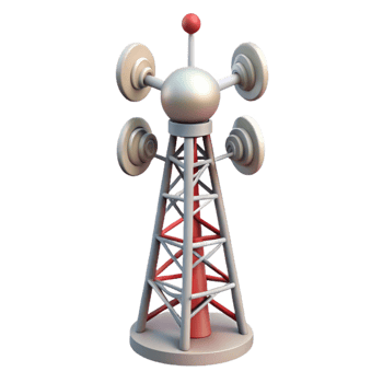 magnificent contemporary Vertical City Communication Tower with Antennas Transparent Background genuine png