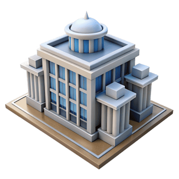 extraordinary creative Vertical City Government Building with Offices Transparent Background genuine png