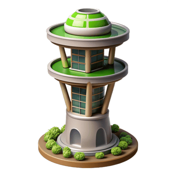 beautiful creative Vertical Farming Tower Illustration Futuristic Design Isolated high quality png