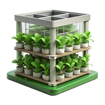 stunning contemporary Vertical Farm Isolated with Hydroponic System Detail original png