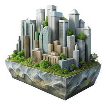impressive rustic Vertical Garden Cityscape Cutout high quality png