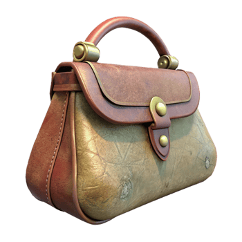 extraordinary traditional Vintage Handbag Isolated with Clasp Closure exclusive png