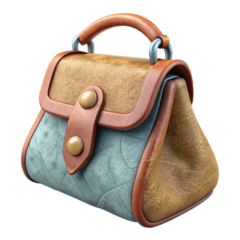 impressive classic Vintage Handbag Isolated with Clasp Closure original png